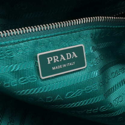 Prada Shoulder Bag Signeau 1bc165 Emerald Green Leather Signeau Shoulder Bag