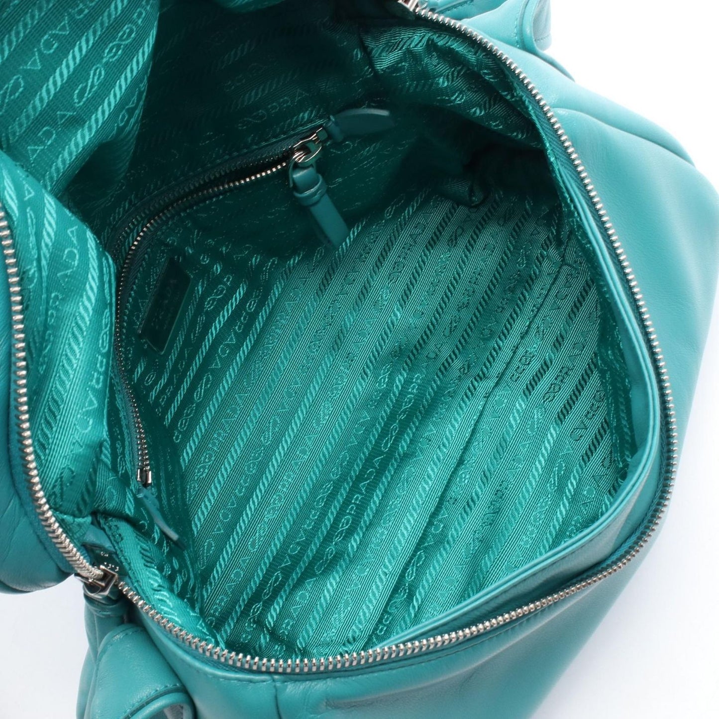 Prada Shoulder Bag Signeau 1bc165 Emerald Green Leather Signeau Shoulder Bag