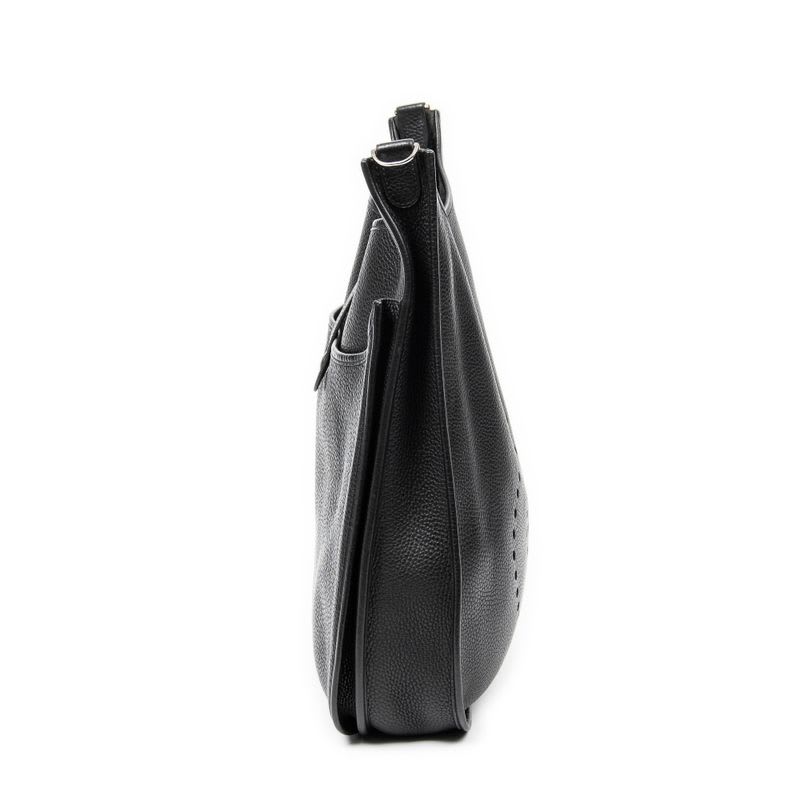 Hermes Evelyne II Black Clemence Leather