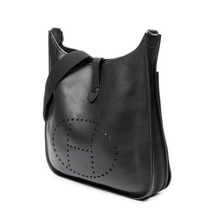Hermes Evelyne II Black Clemence Leather