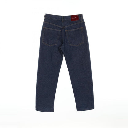 Gucci Denim Pants Gucci Label Blue Cotton Denim Pants Women'S a