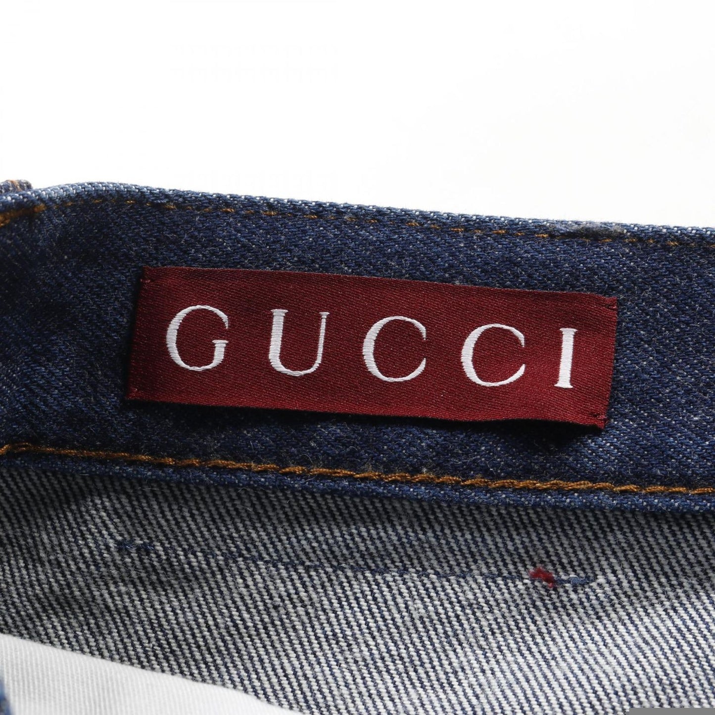 Gucci Denim Pants Gucci Label Blue Cotton Denim Pants Women'S a