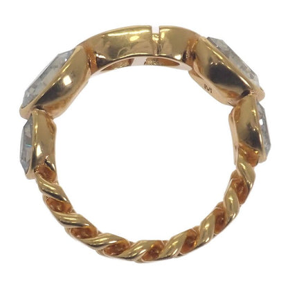 Christian Dior 30 Montaigne Ring M Size R2513 Womcy d03 S GP Metal Crystal
