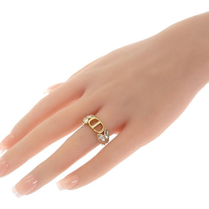 Christian Dior 30 Montaigne Ring M Size R2513 Womcy d03 S GP Metal Crystal