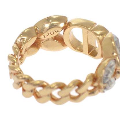 Christian Dior 30 Montaigne Ring M Size R2513 Womcy d03 S GP Metal Crystal
