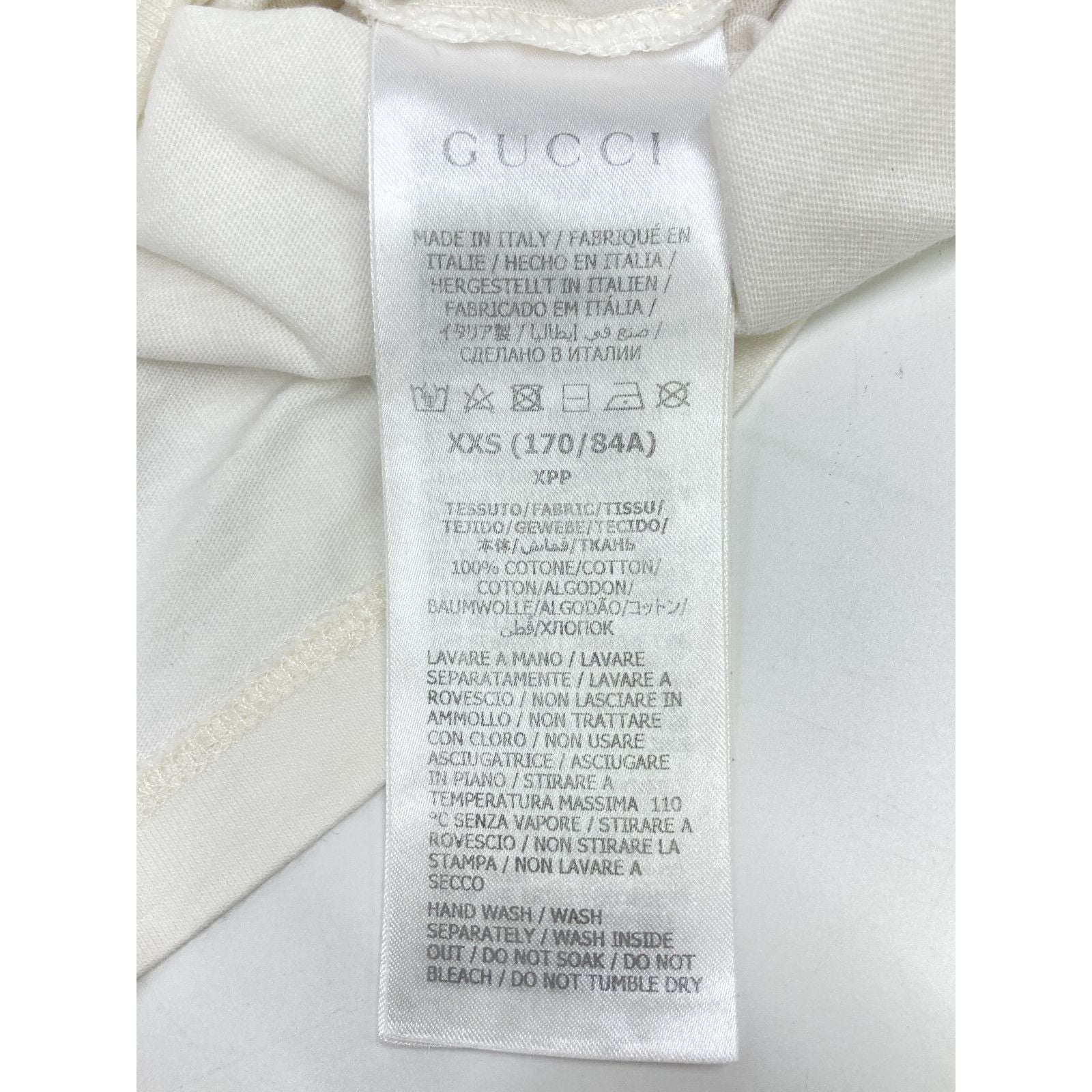 Gucci 548334 ﾏﾙﾁｶﾗｰ ｺｯﾄﾝ ﾌﾟﾘﾝﾄ Tｼｬﾂ XXS