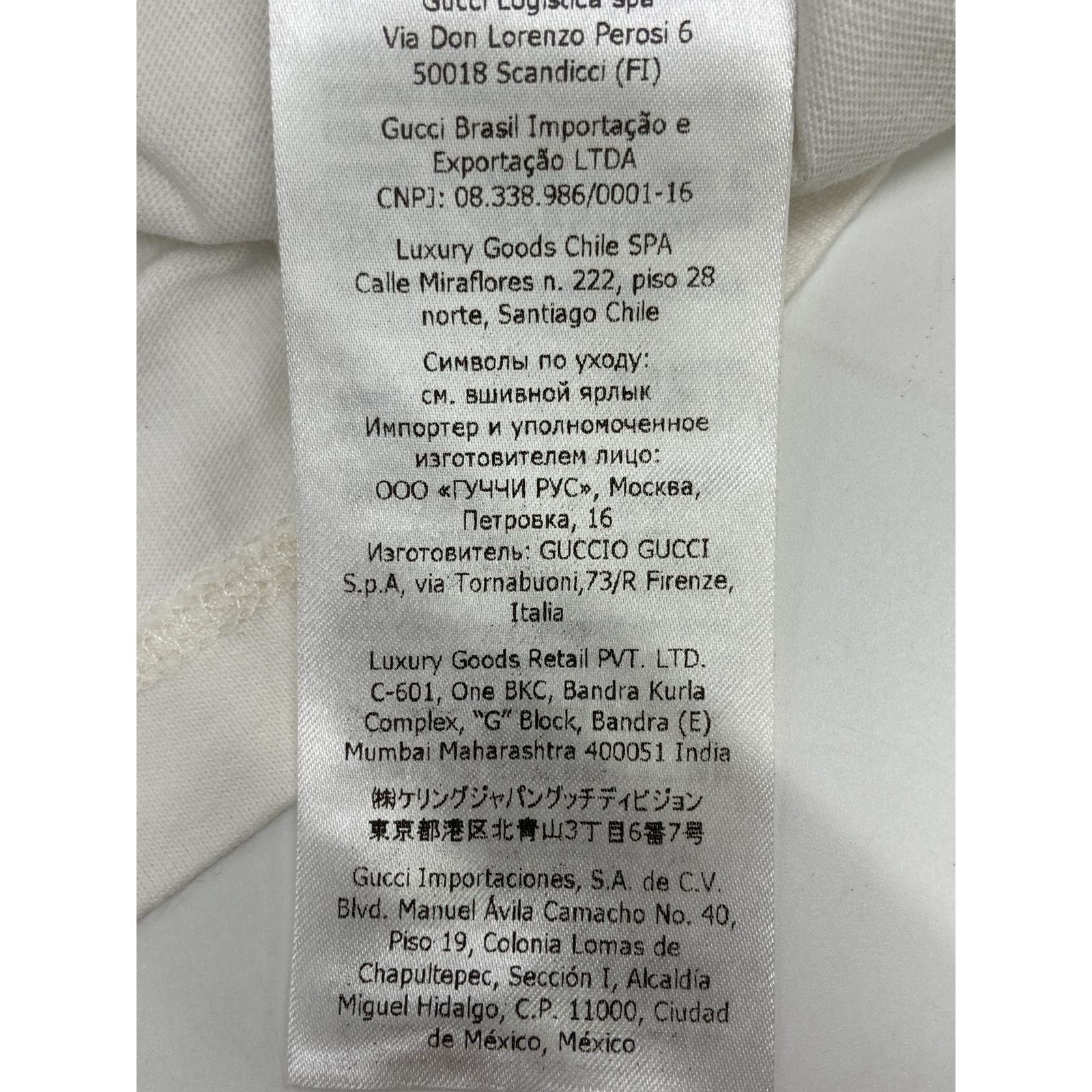 Gucci 548334 ﾏﾙﾁｶﾗｰ ｺｯﾄﾝ ﾌﾟﾘﾝﾄ Tｼｬﾂ XXS