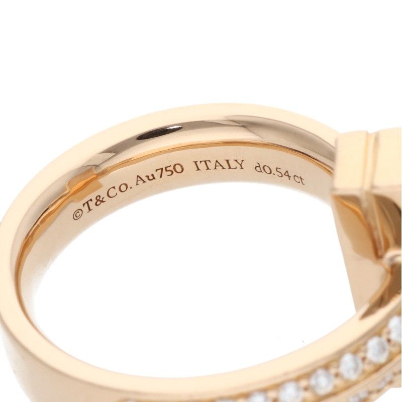 Tiffany T One K18pg Diamond Ring Men's No 10