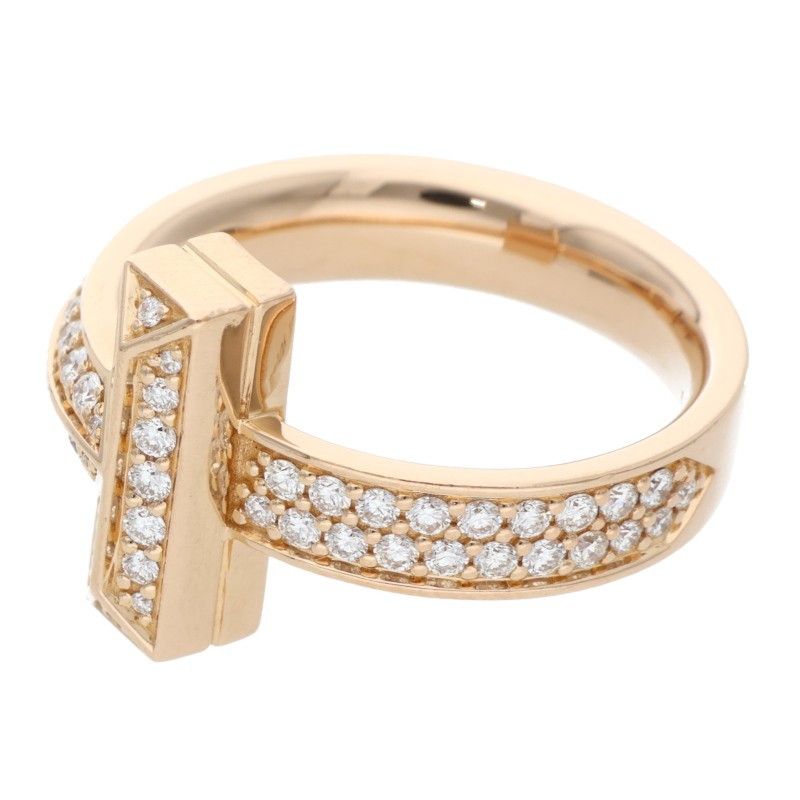 Tiffany T One K18pg Diamond Ring Men's No 10