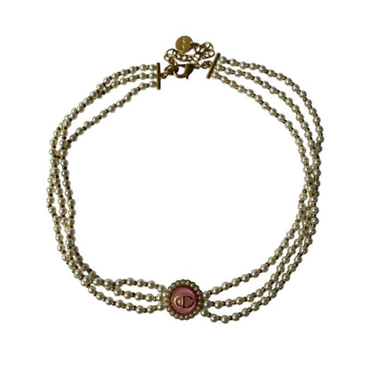 Unused Dior Women's Petit CD Baroque Pearl Necklace