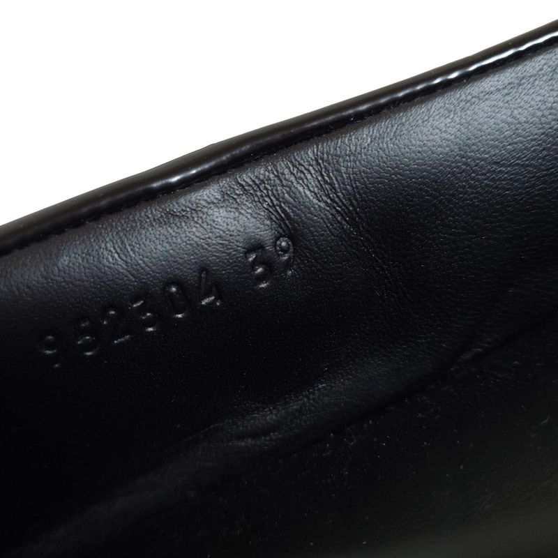 Loewe Flat Shoes 39 Ladies - Black Ribbon Puffer Ballerina Outsole Reupholstered