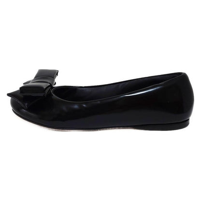 Loewe Flat Shoes 39 Ladies - Black Ribbon Puffer Ballerina Outsole Reupholstered