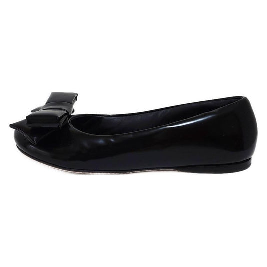 Loewe Flat Shoes 39 Ladies - Black Ribbon Puffer Ballerina Outsole Reupholstered