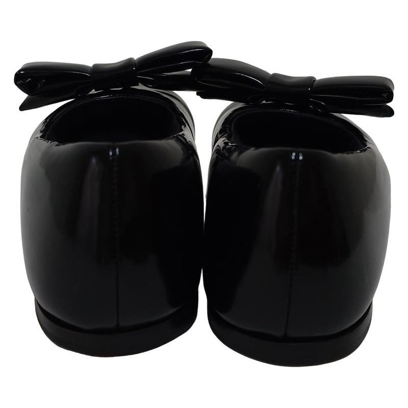 Loewe Flat Shoes 39 Ladies - Black Ribbon Puffer Ballerina Outsole Reupholstered