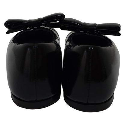 Loewe Flat Shoes 39 Ladies - Black Ribbon Puffer Ballerina Outsole Reupholstered