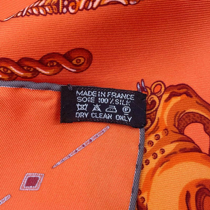 Hermes Scarf Silk Carre 90 Nomades Nomad Orange Box