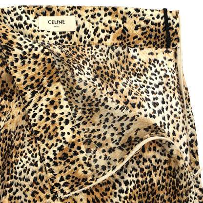 Celine 22ss Leopard Drape Skirt 2j443991q Beige 40