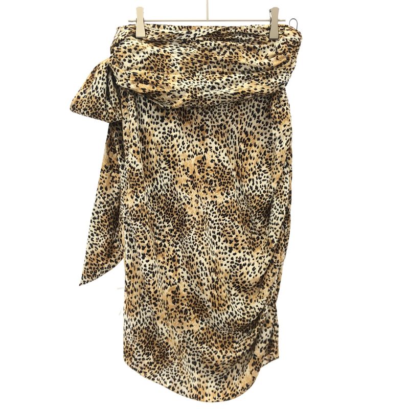 Celine 22ss Leopard Drape Skirt 2j443991q Beige 40