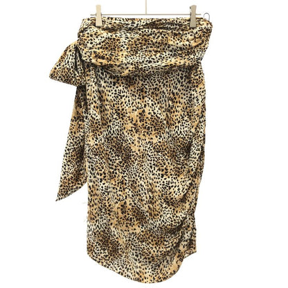 Celine 22ss Leopard Drape Skirt 2j443991q Beige 40