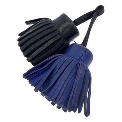 Hermes Carmen Double Charm Key Holder Navy Black