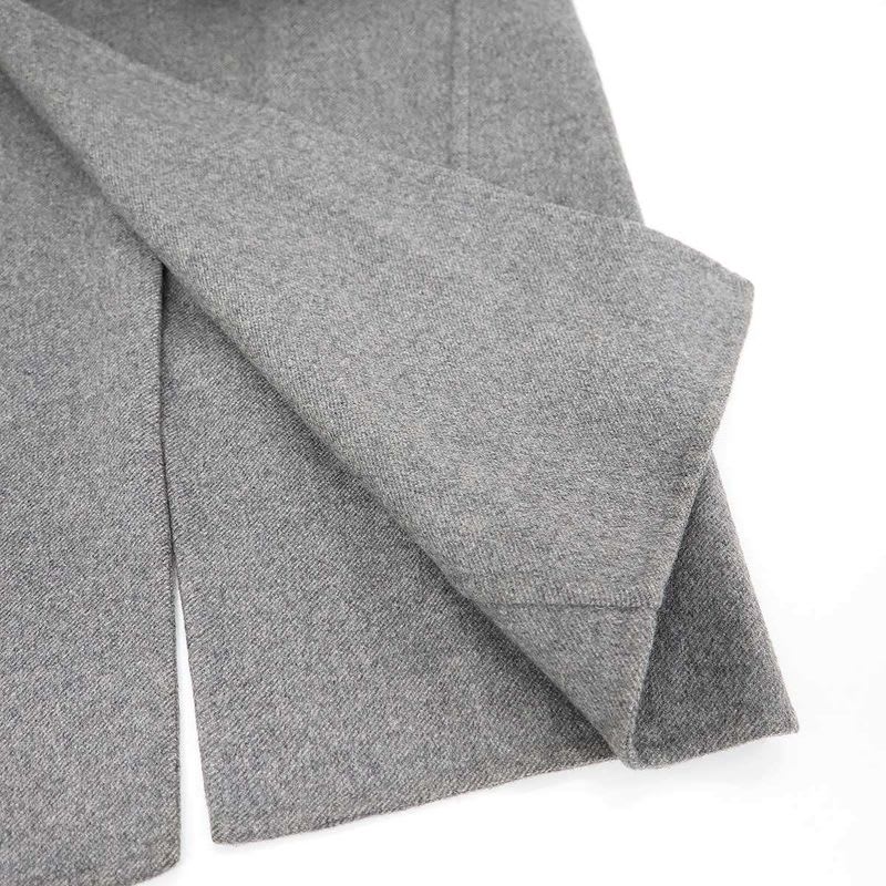 Celine Egg Crombie Cashmere Coat 28 Gray 36