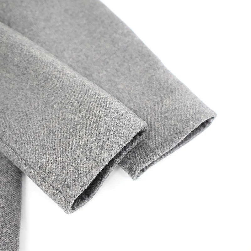 Celine Egg Crombie Cashmere Coat 28 Gray 36