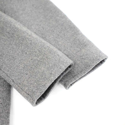 Celine Egg Crombie Cashmere Coat 28 Gray 36