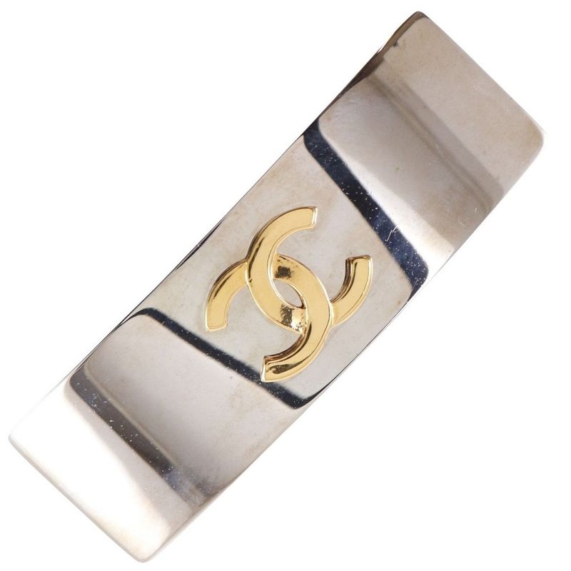 Chanel Cocomark Spring Collection Metal Silver 98p Ladies Barrette