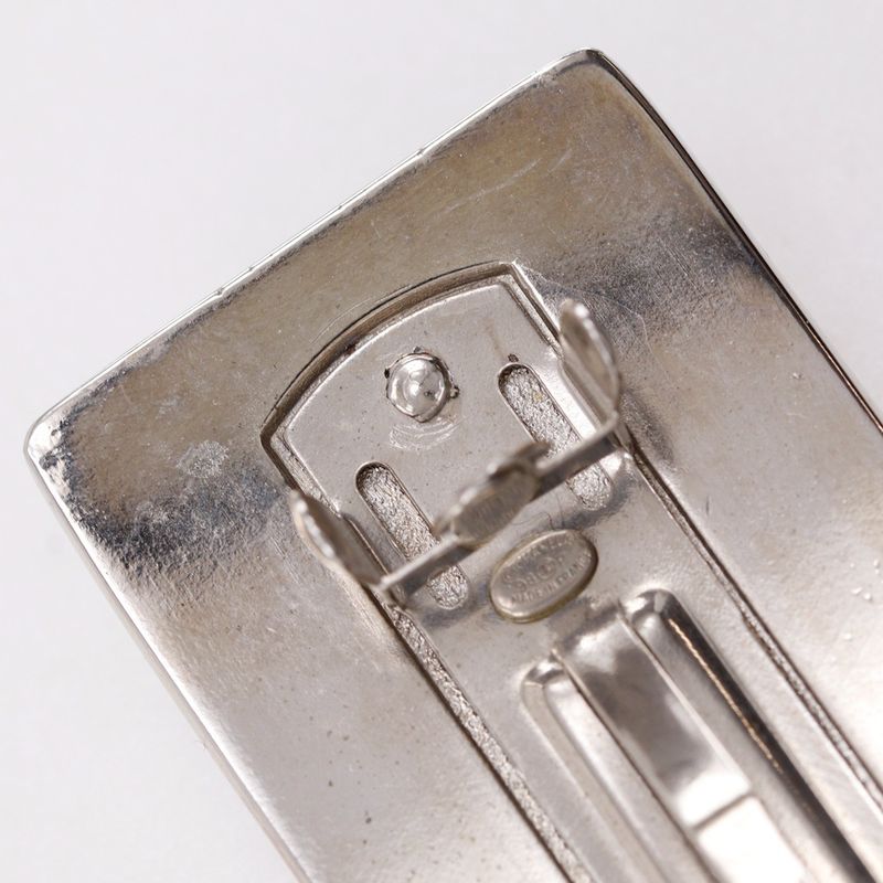 Chanel Cocomark Spring Collection Metal Silver 98p Ladies Barrette