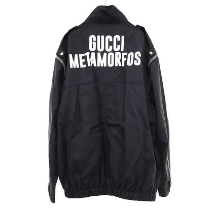 Gucci 23 SS Metamorfosi Logo Print Zip Design Jacket Zahlw Black 48