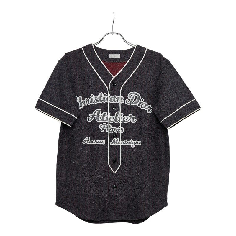 Dior 21aw Atelier Short Sleeve Shirt Baseball Shirt Size: XS 213j530a0663 Gray