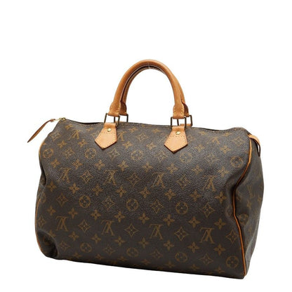Louis Vuitton Monogram Speedy 35 Handbag Boston Bag Travel Bag M41524 Brown PVC