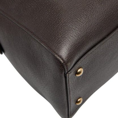 Gucci Sherry Line Boston Bag Shoulder Bag 2way 409022 Brown Leather Women's