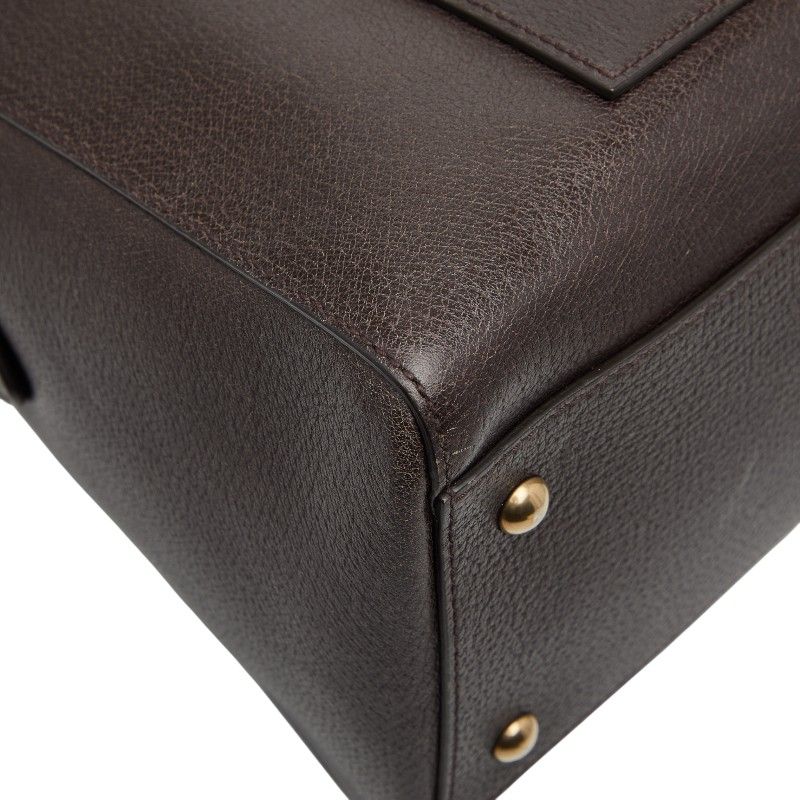 Gucci Sherry Line Boston Bag Shoulder Bag 2way 409022 Brown Leather Women's