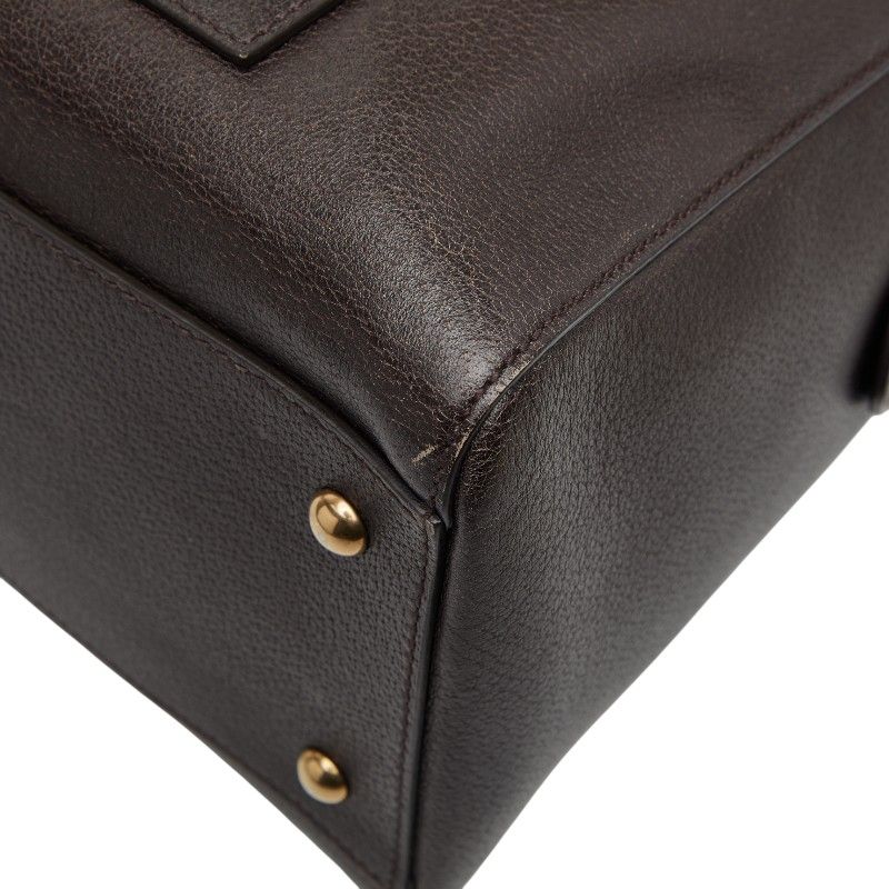 Gucci Sherry Line Boston Bag Shoulder Bag 2way 409022 Brown Leather Women's