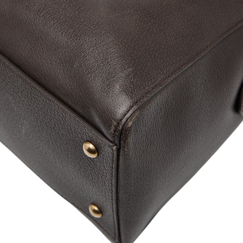 Gucci Sherry Line Boston Bag Shoulder Bag 2way 409022 Brown Leather Women's