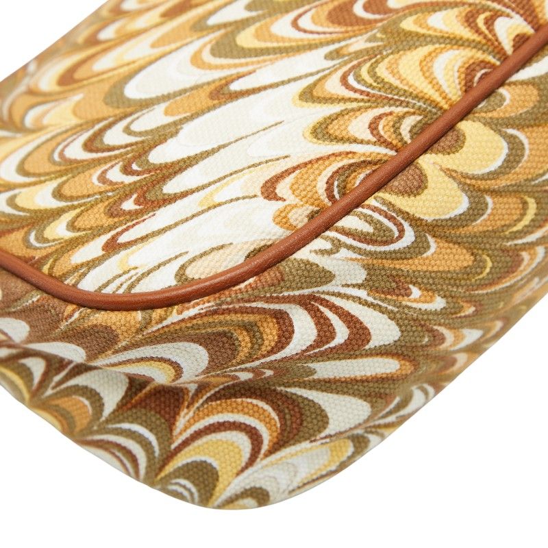 Celine Shoulder Bag Shoulder Brown White Canvas Leather Ladies Celine