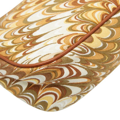 Celine Shoulder Bag Shoulder Brown White Canvas Leather Ladies Celine