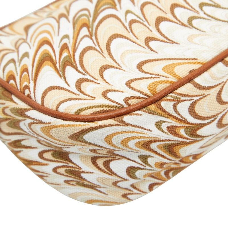 Celine Shoulder Bag Shoulder Brown White Canvas Leather Ladies Celine