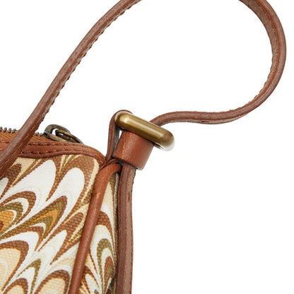 Celine Shoulder Bag Shoulder Brown White Canvas Leather Ladies Celine