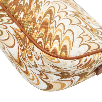 Celine Shoulder Bag Shoulder Brown White Canvas Leather Ladies Celine