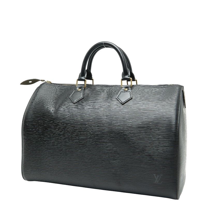 Louis Vuitton Epi Speedy 35 Handbag Boston Bag M42992 Noir Black Leather