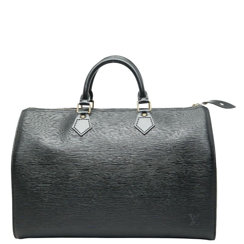 Louis Vuitton Epi Speedy 35 Handbag Boston Bag M42992 Noir Black Leather