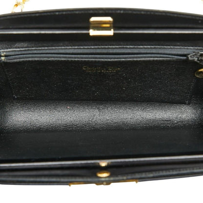 Dior Chain Shoulder Bag Black Leather Women's Dior