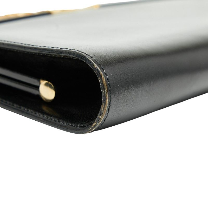 Dior Chain Shoulder Bag Black Leather Women's Dior