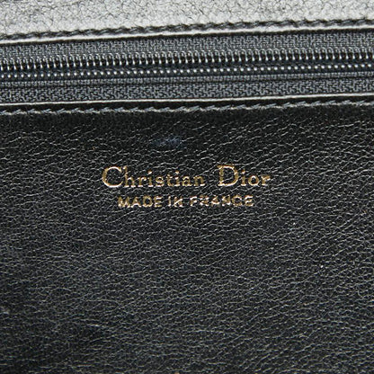 Dior Chain Shoulder Bag Black Leather Women's Dior