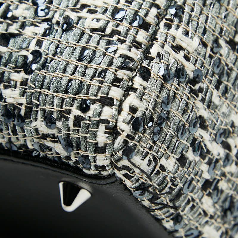 Christian Dior Bijou Lady Dior Medium Black Multicolor Tweed Leather Ladies