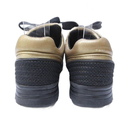 Chanel Sneakers Coco Mark Leather Cut-out Lace Up 36 Approx 23 cm