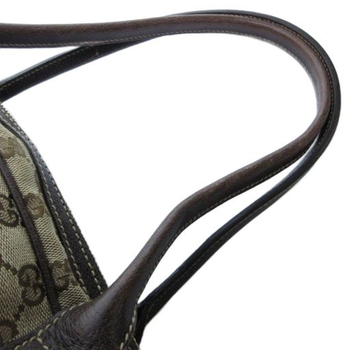 Gucci Sherry Line Printhie GG Canvas Handbag Mini Boston Cut Leather 161720