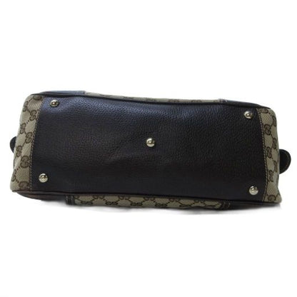 Gucci Sherry Line Printhie GG Canvas Handbag Mini Boston Cut Leather 161720